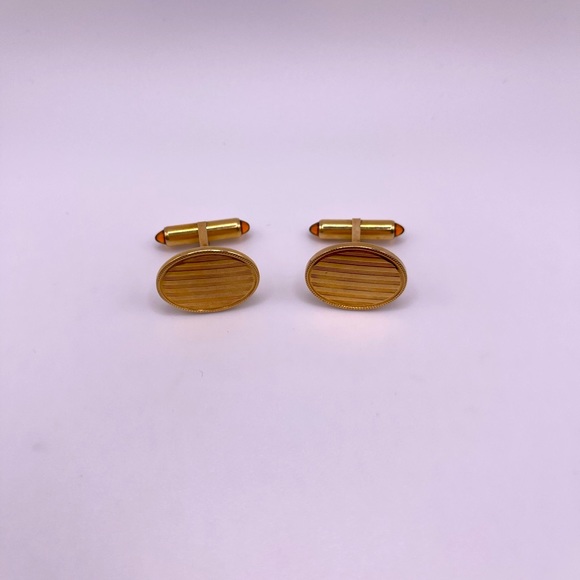 Vintage Krementz Gold Tone Cuff Mens CuffLinks - Picture 1 of 4